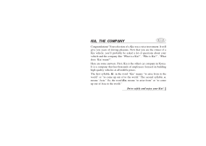 2007 KIA Sorento Owners Manual